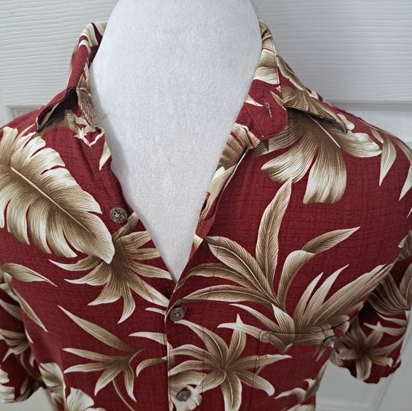 Campia Moda Maroon Hawaiian Shirt    Size M - Picture 9 of 13